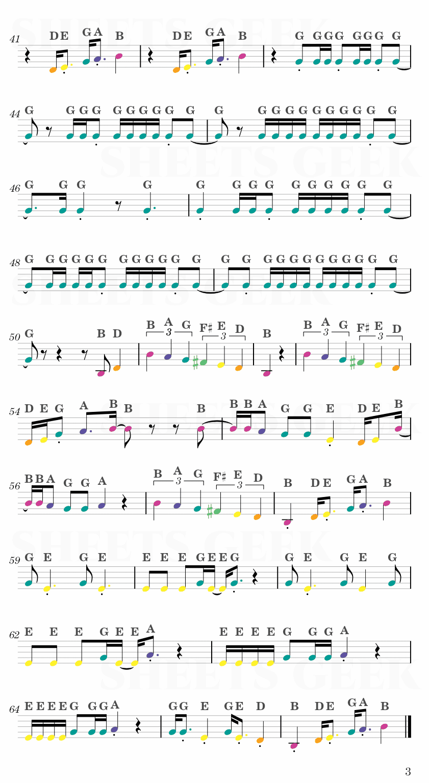 Butter - BTS Easy Sheets Music Free for piano, keyboard, flute, violin, sax, celllo 3