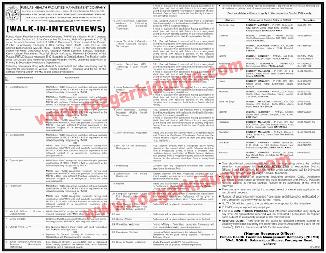 78 Latest Jobs in Primary and Secondary Healthcare Department For Multiple Cities