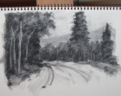 art sketch charcoal landscape nature