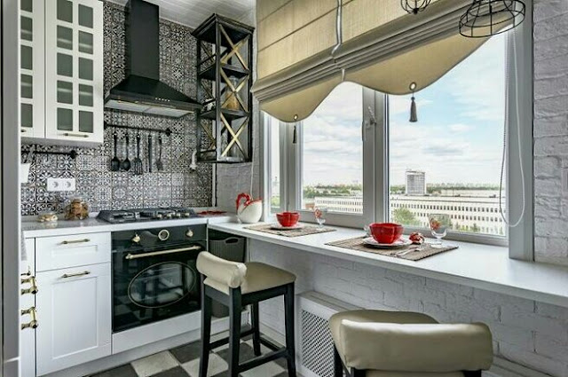 Interior design of a small kitchen