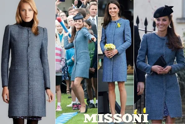 Kate Middleton wore M Missoni Lurex Trim Tweed Coat