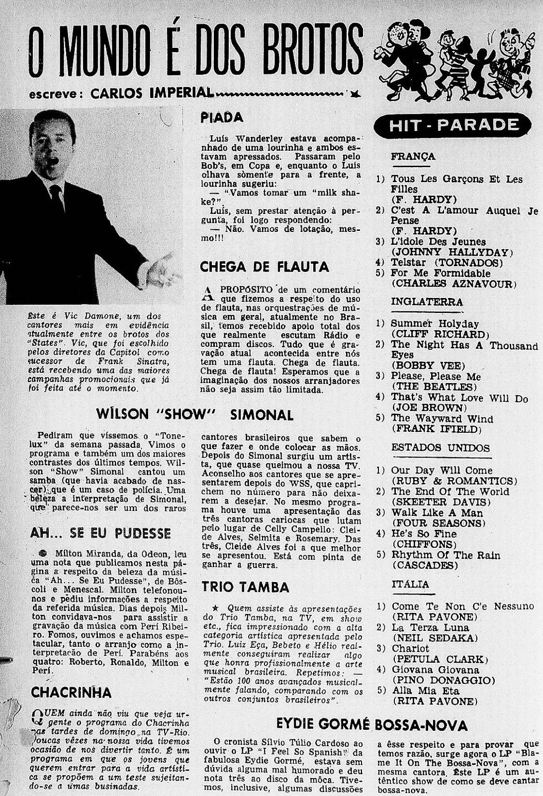 Rita Pavone Fan Club O Mundo E Dos Brotos By Carlos Imperial At Revista Do Radio In 1963