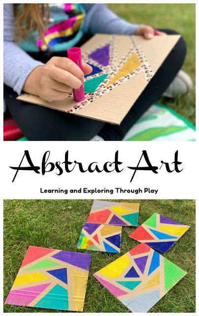 Cardboard Abstract Art Early Years and Forest School Ideas