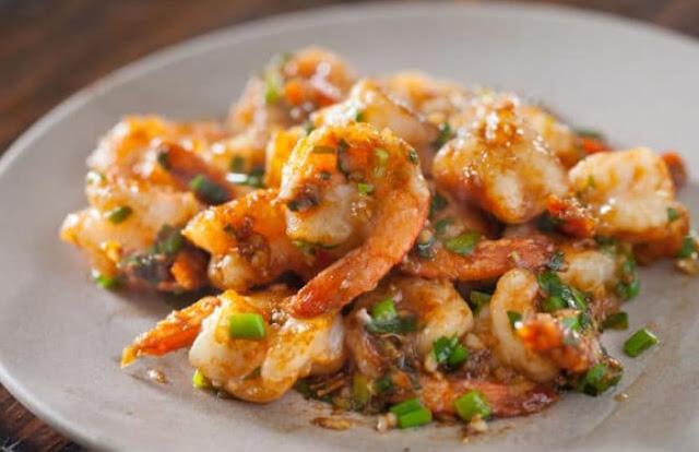 Asian Chilli Garlic Prawns #quick #dinner