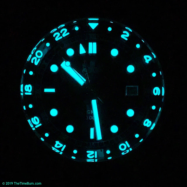 Phoibos Eagle Ray GMT lume