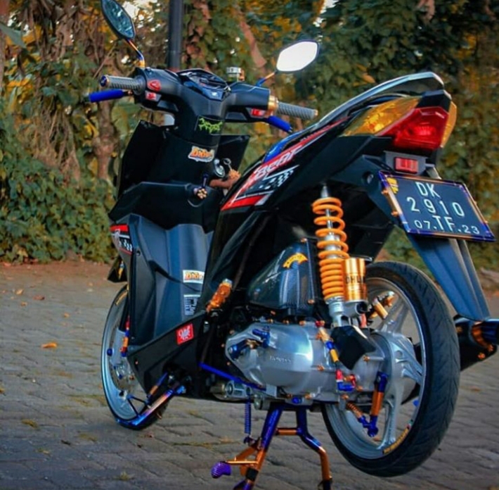 Modifikasi Beat Warna Hitam Original, Polos, Doff Dan Metalik - racing 48