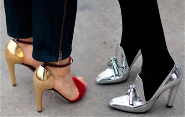 Metallic shoes