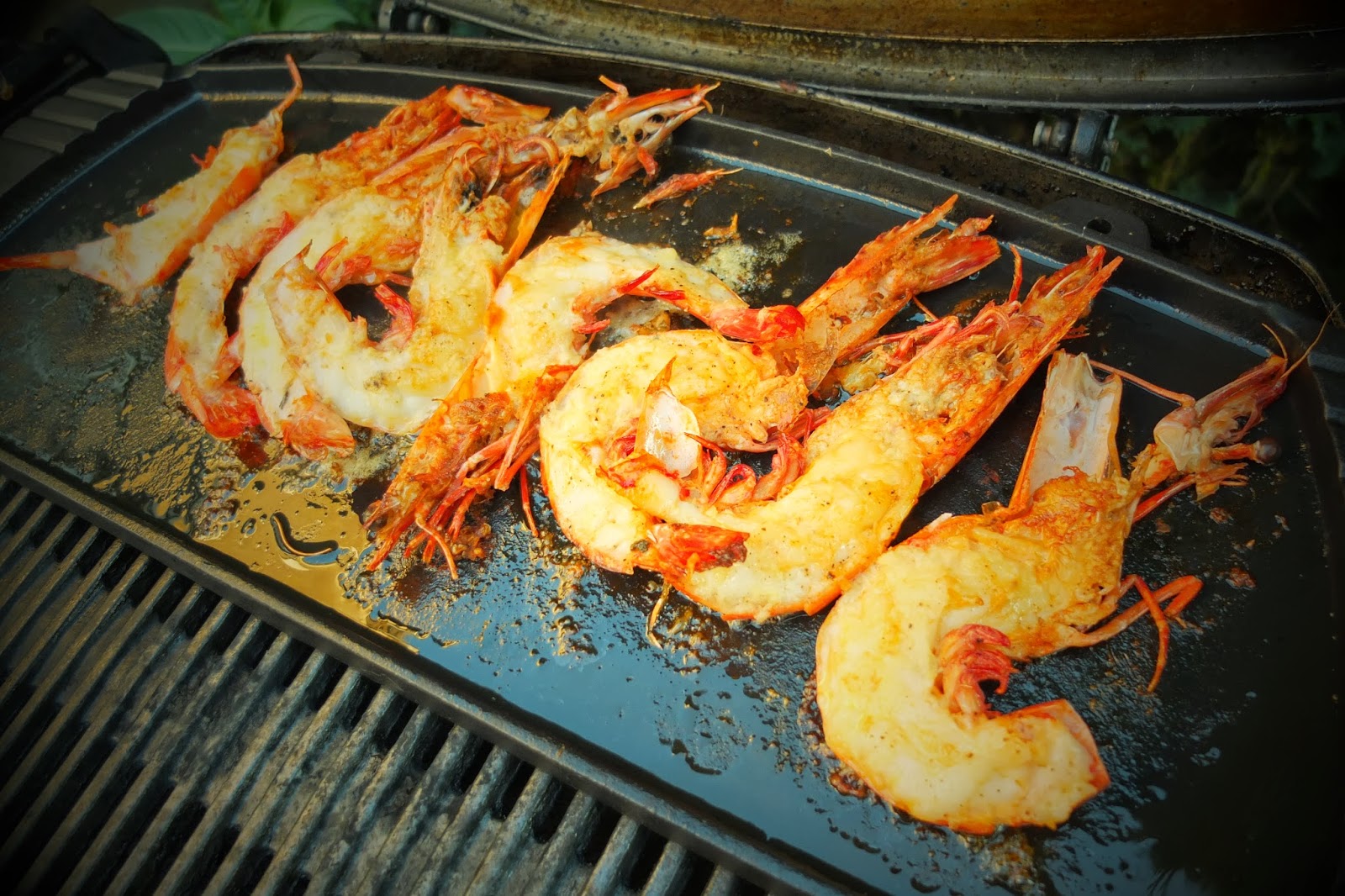 Gambas au gingembre grillées au barbecue