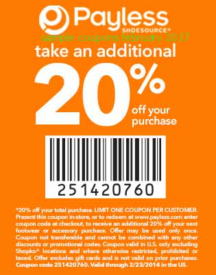 Printable coupon super shoes
