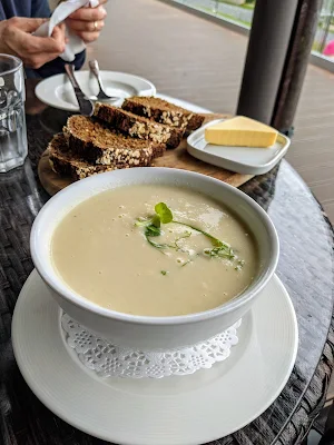 Things to do near Athlone: Soup for lunch at Wineport Lodge on Lough Ree