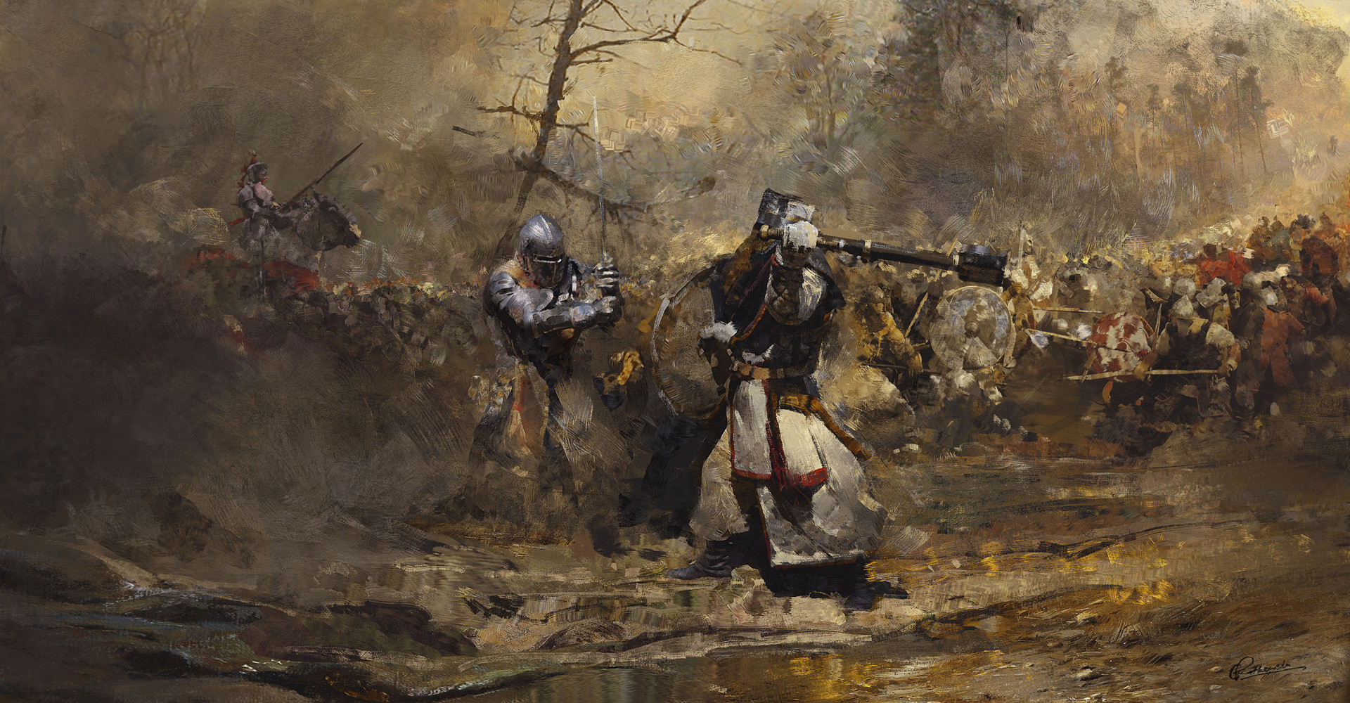 Художник Grzegorz Rutkowski Рыцари