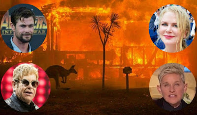 Famosos donan millones para para combatir los incendios en Australia