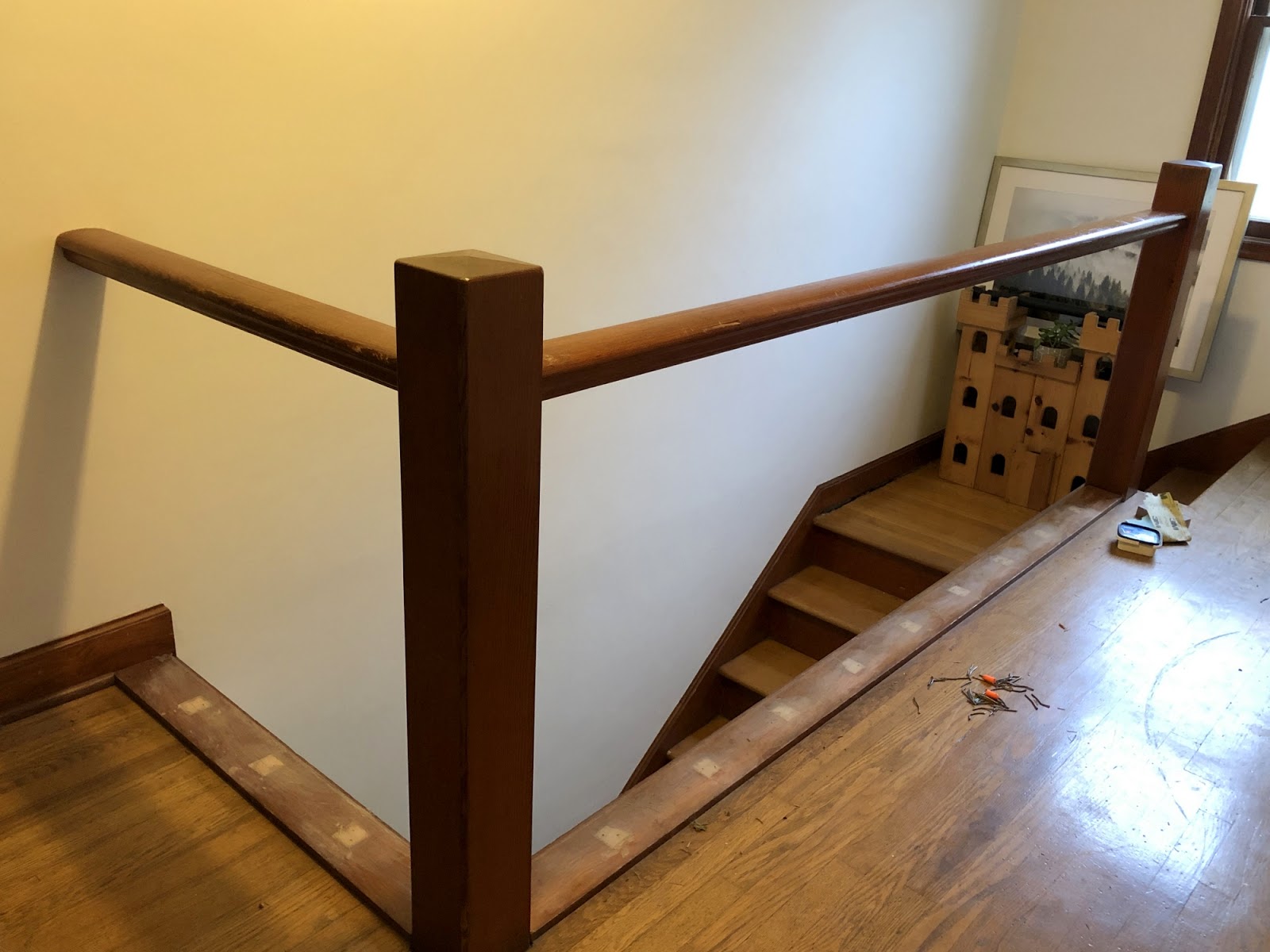 Tutorial Replacing stair balusters. And upstairs hallway reveal