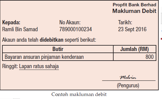 Makluman debit