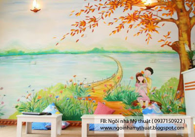 Họa sĩ vẽ tranh tường 3D tại Bình Dương hoa si ve tranh tuong 3D Binh Duong