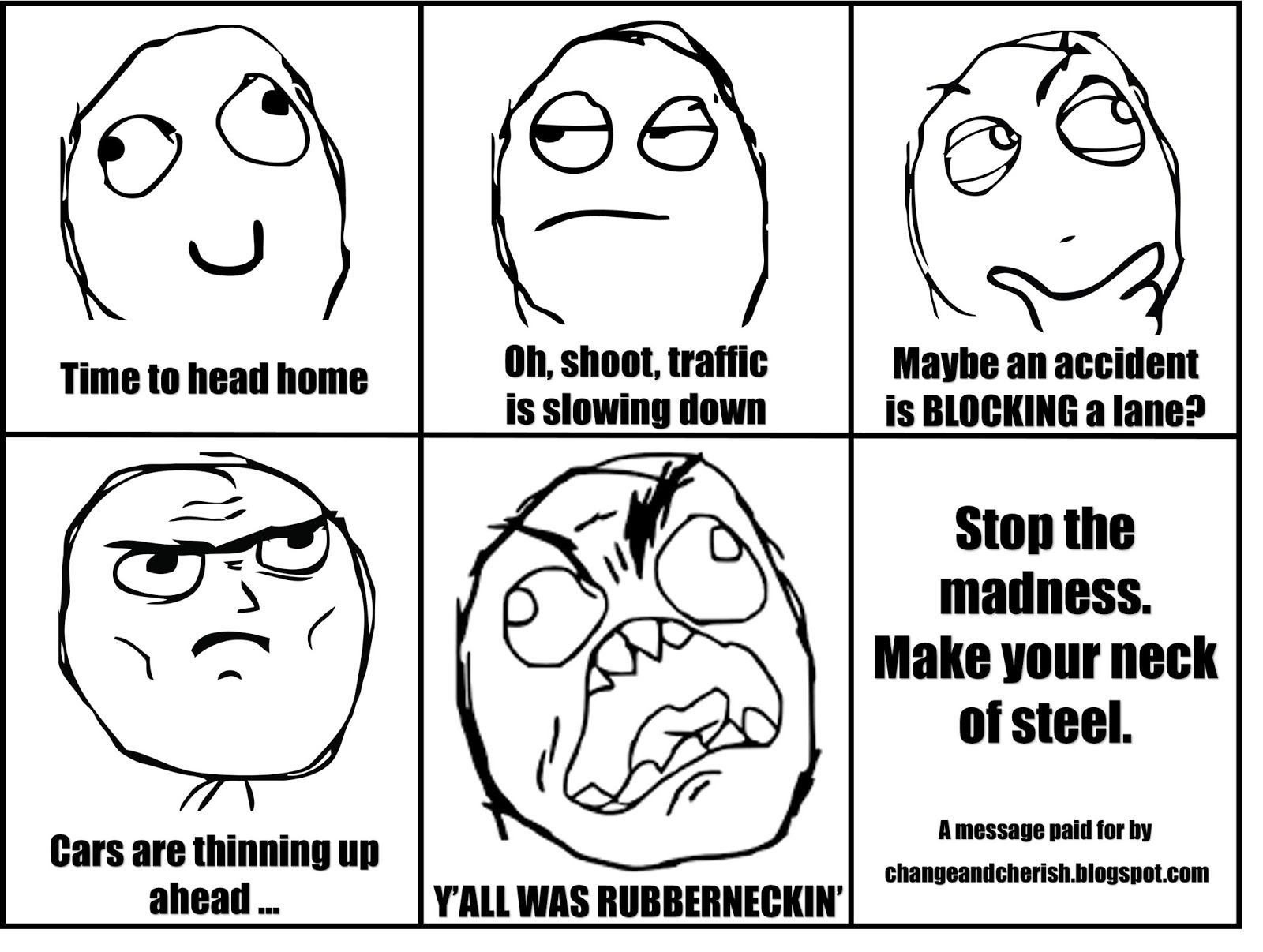 Change and Cherish Traffic Week Rubbernecking and Why I Hate It