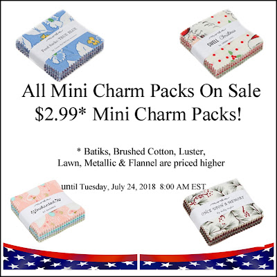 $2.99 Mini Charm Packs at Crazy Quilt Girl Fabric Shop