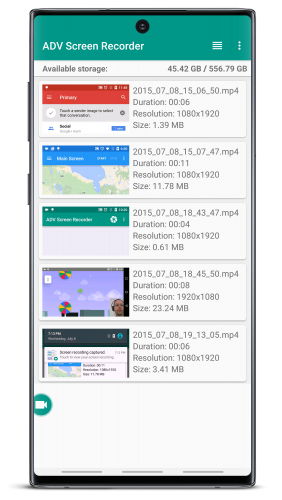 تطبيق ADV Screen Recorder لتسجيل الشاشة مع الصوت الداخلي للأندرويد