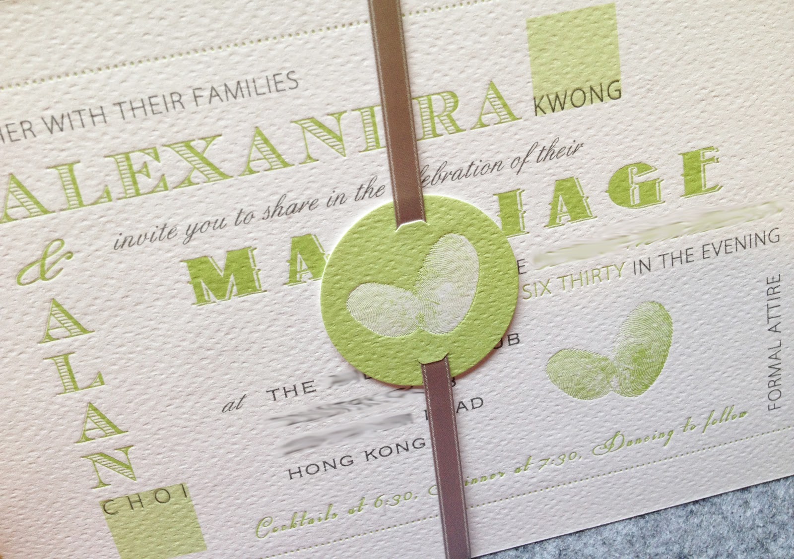 Kalo Make Art Bespoke Wedding Invitation Designs "Fingerprints Love
