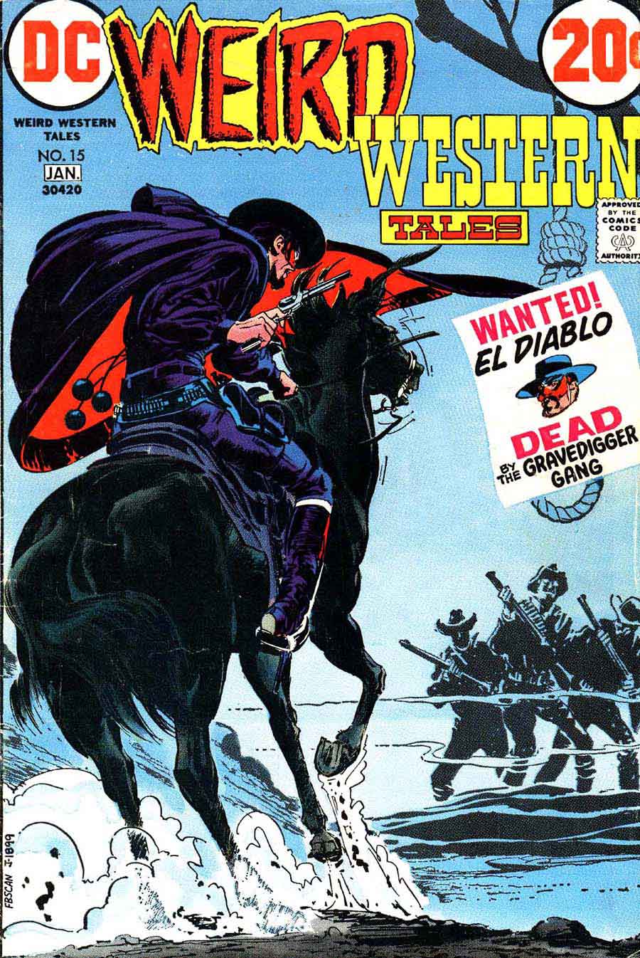Weird Western Tales v1 #13 dc el diablo 1970s bronze age comic book cover art by Neal Adams