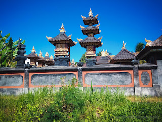 Hindu Balinese Shrine Buildings And Wall Of Family Temple On A Sunny Day At The Village Ringdikit North Bali Indonesia