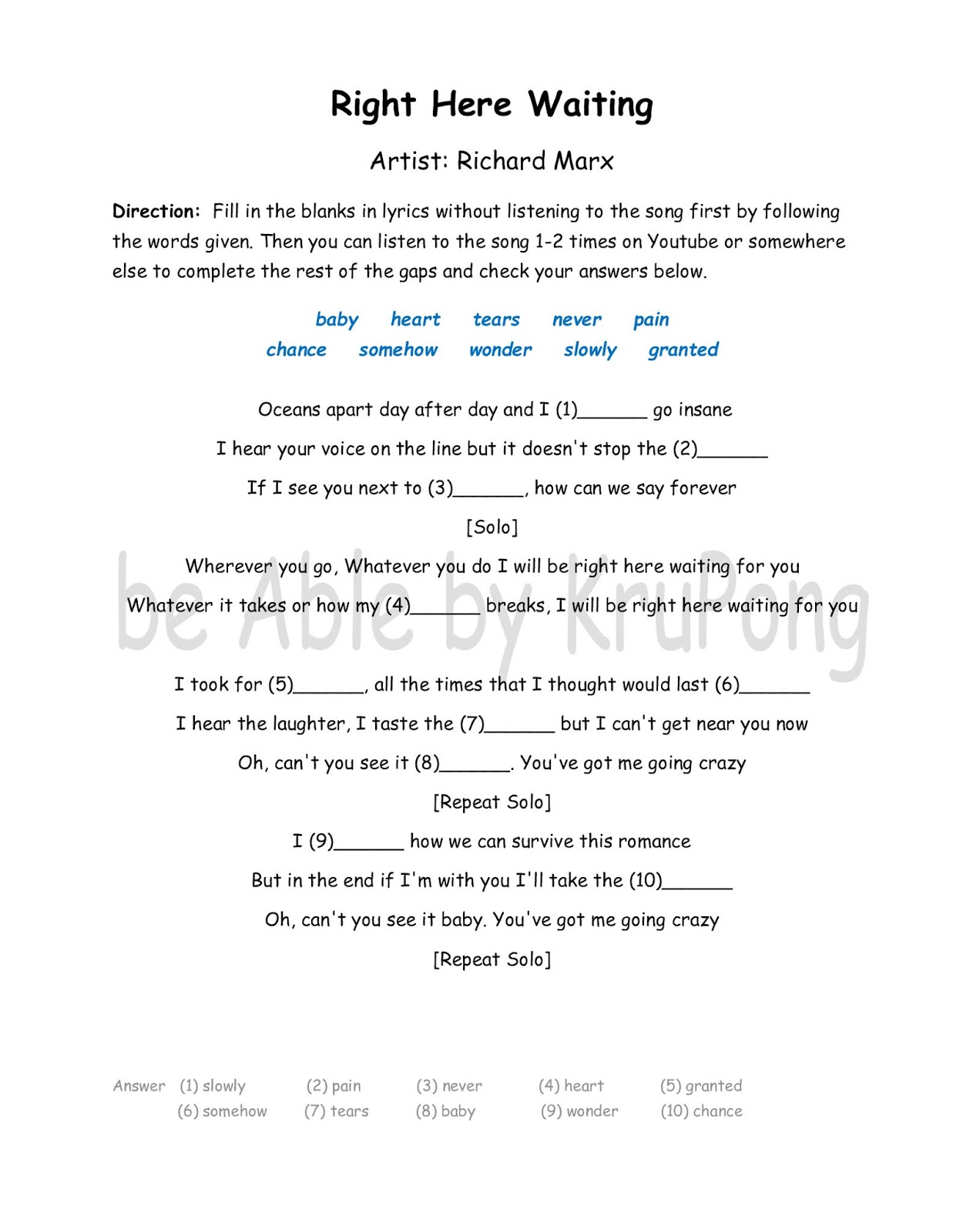 I Wait For You Lyrics - nl7mign