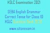 SEBA English Grammar Correct Tense for Class 10 HSLC Question Bank 2020 