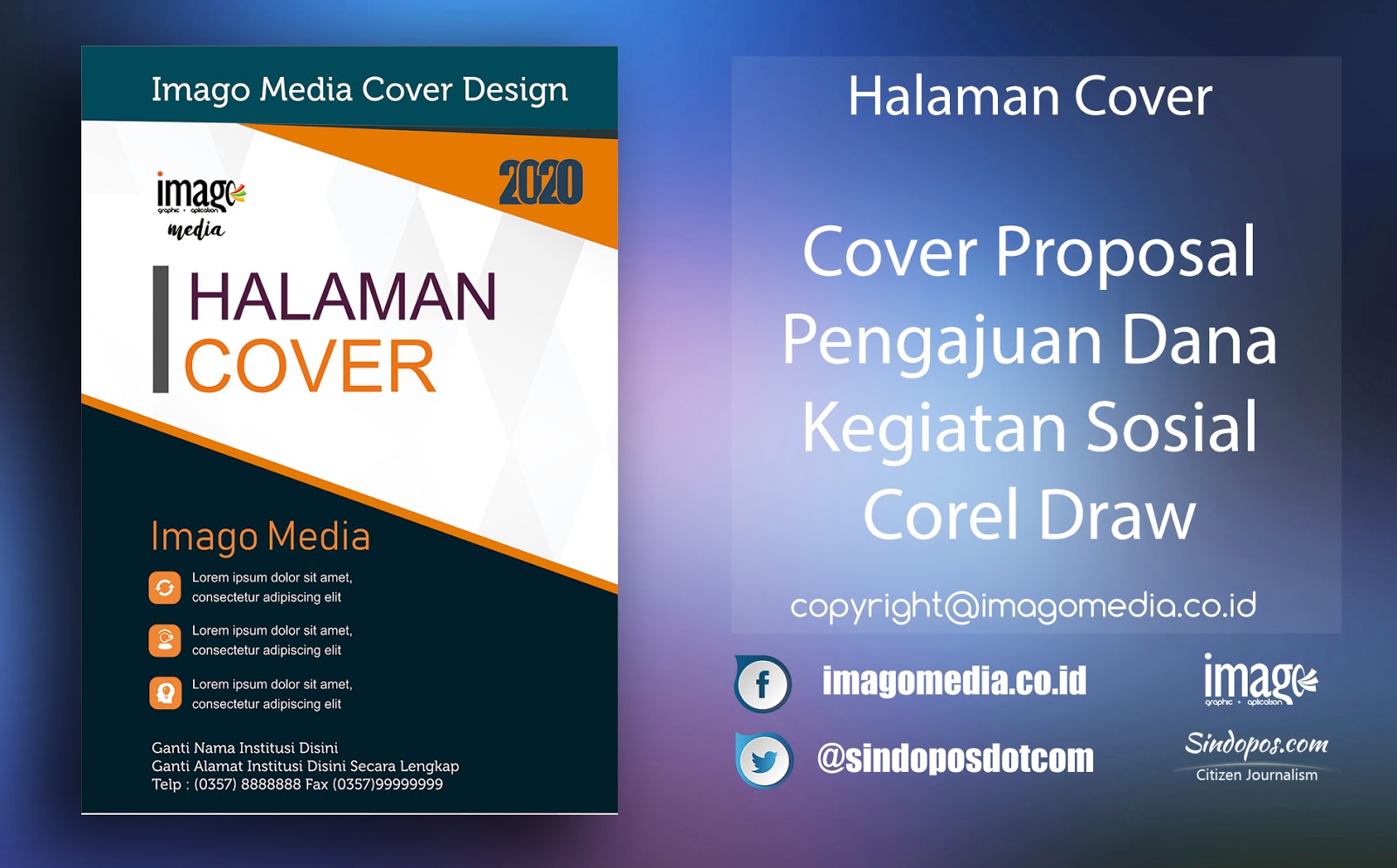 Cover Proposal Pengajuan Dana Kegiatan Sosial Corel Draw Imago Media Home Of Creativity