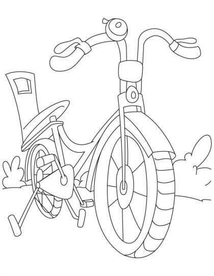 Hình tô màu xe đạp