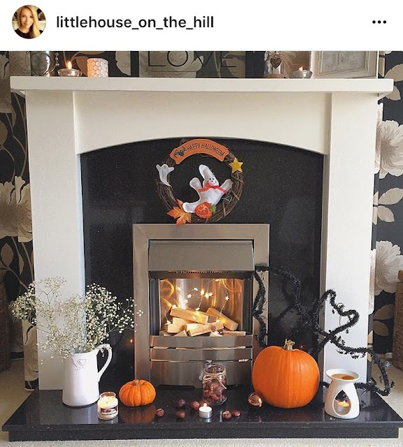Decorated fireplace