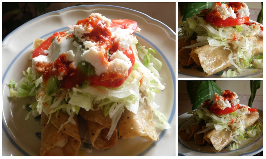 Flautas, comida tradicional mexicana