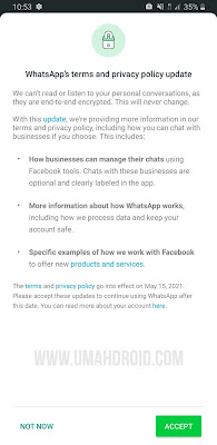 Update Privacy Policy WhatsApp Terbaru