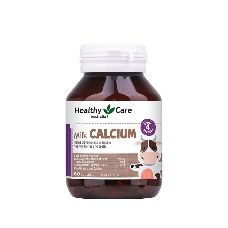 Healthy Care Viên bổ sung Canxi Cho Bé Milk Calcium Healthy Care 60 viên