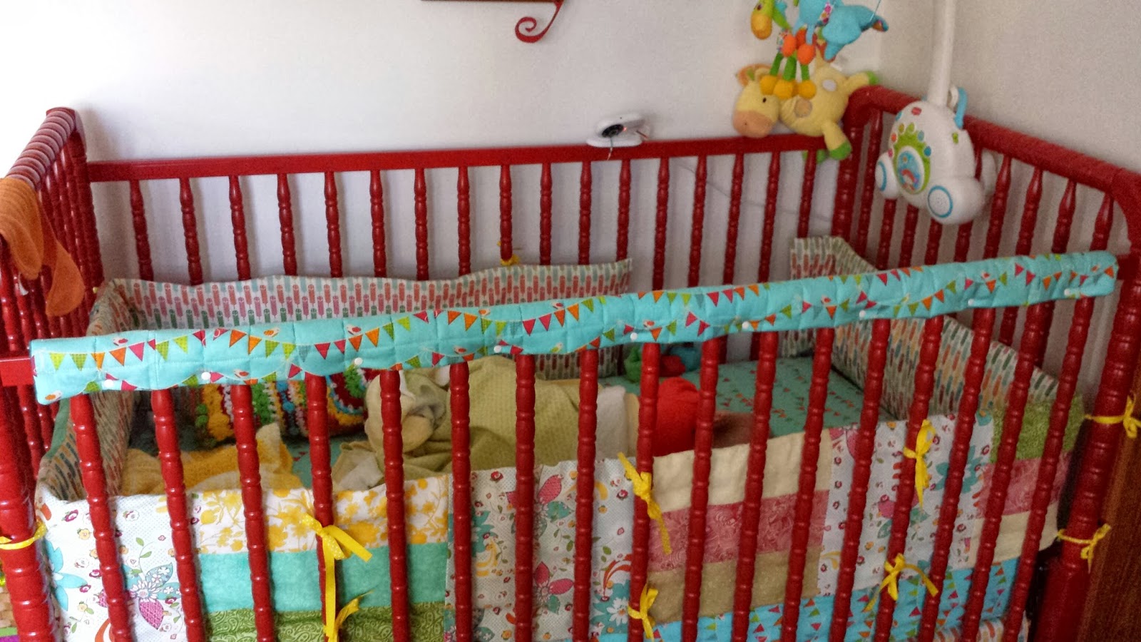 LouBee's Making Crib Rail Covers with snaps!! While She Sleeps!