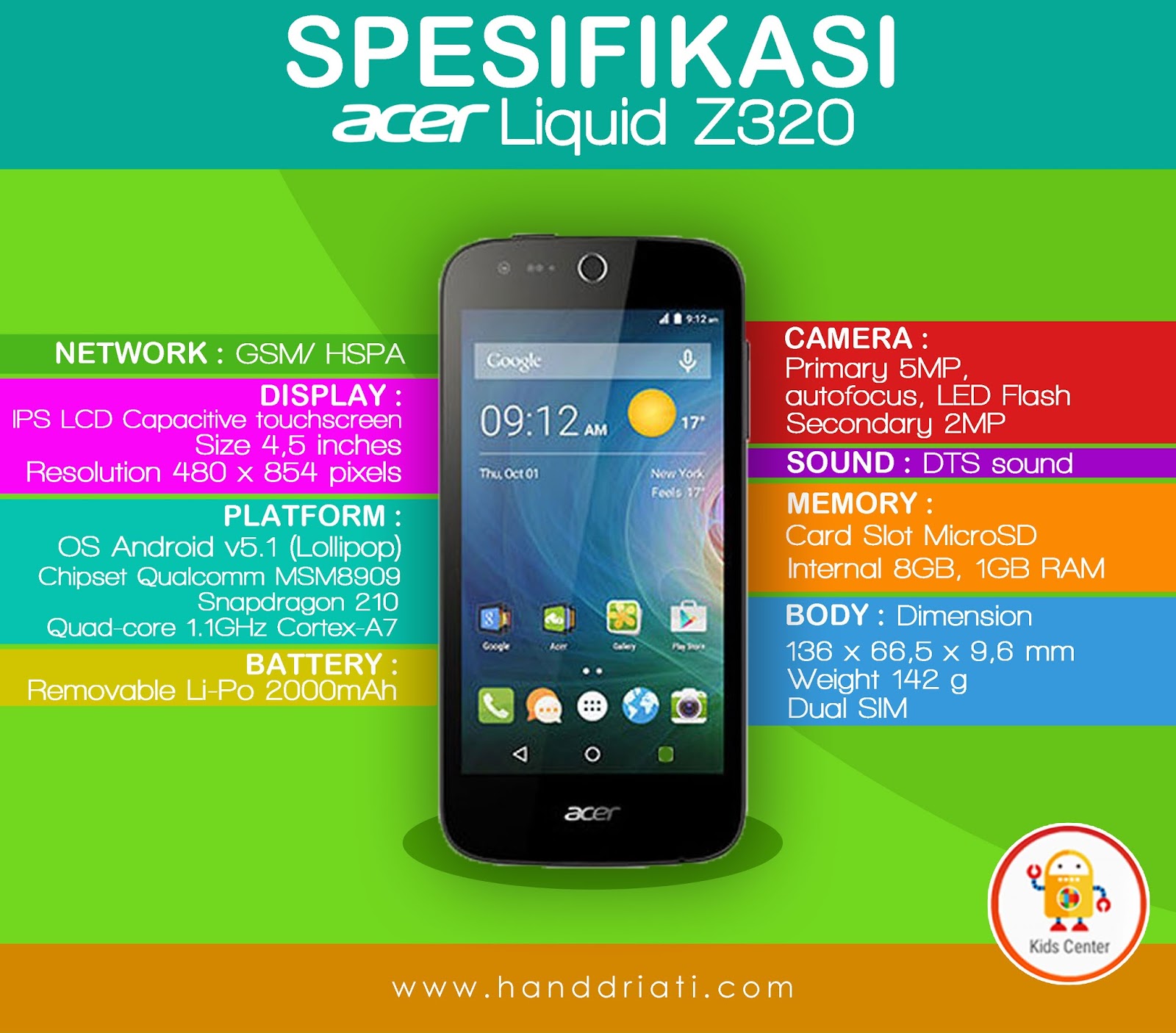 Spesifikasi Acer Liquid Z320