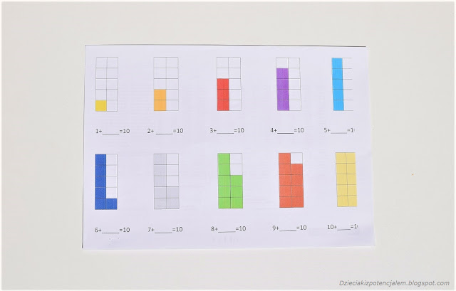 dopełnianie do 10 karty pracy