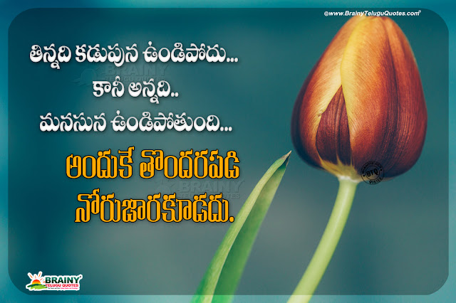 Realistic Life Quotes In Telugu Never Hurt Anyone With Your Words Quotes In Telugu