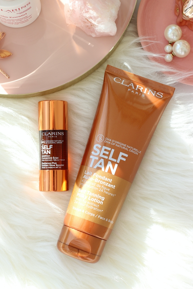Clarins Self Tan Glow Booster & Milky Lotion BeautyLoves