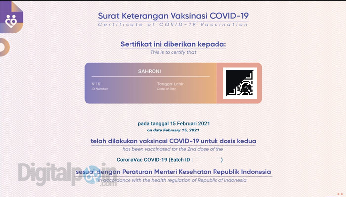 Cara Download Sertifikat Vaksin di PeduliLindungi