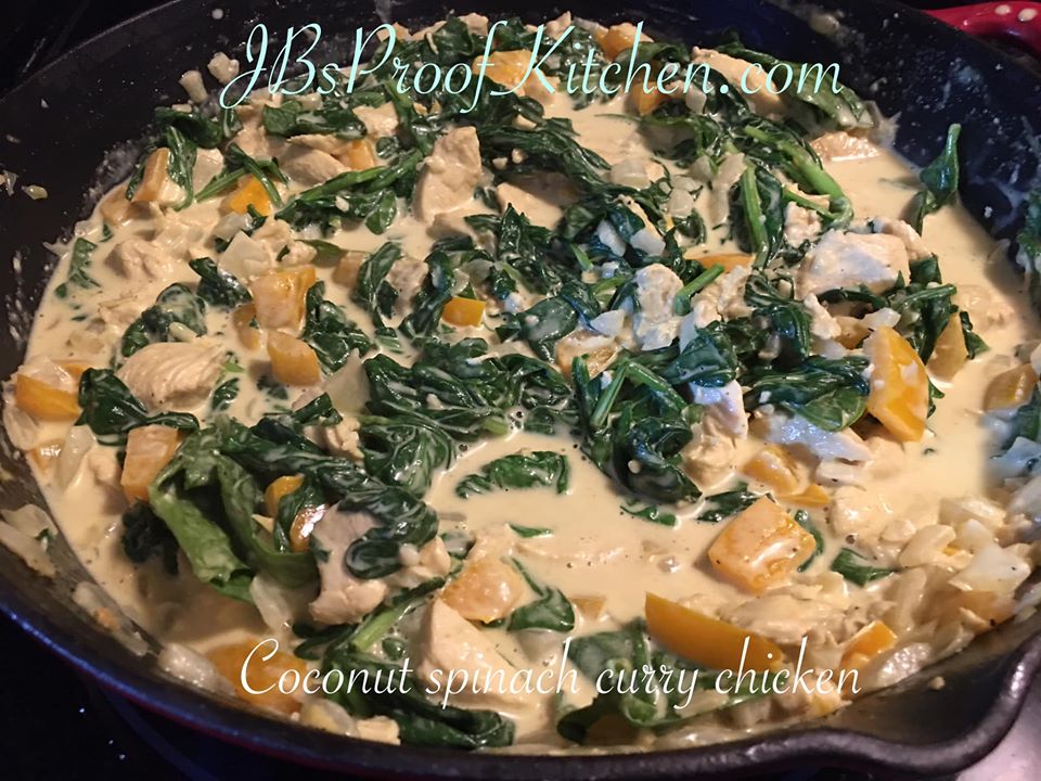 Coconut Spinach Curry Chicken