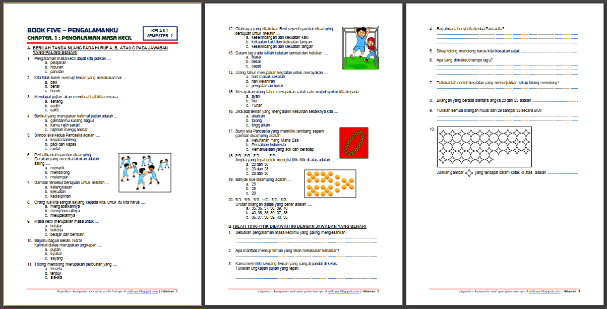 Asah Kemampuan Si Kecil: Contoh Soal Tema 6 Kelas 1 SD Semester 2 yang Menyenangkan dan Edukatif