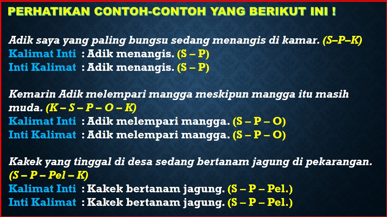 Yus Buset Perbedaan Kalimat Inti Dan Inti Kalimat