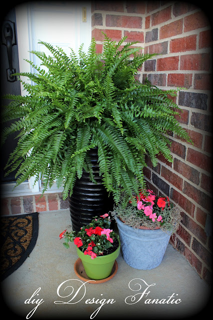 front porch, porch makeover, Spring, Flower pots