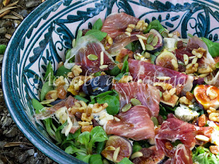 receta ensalada de higos y jamón ibérico