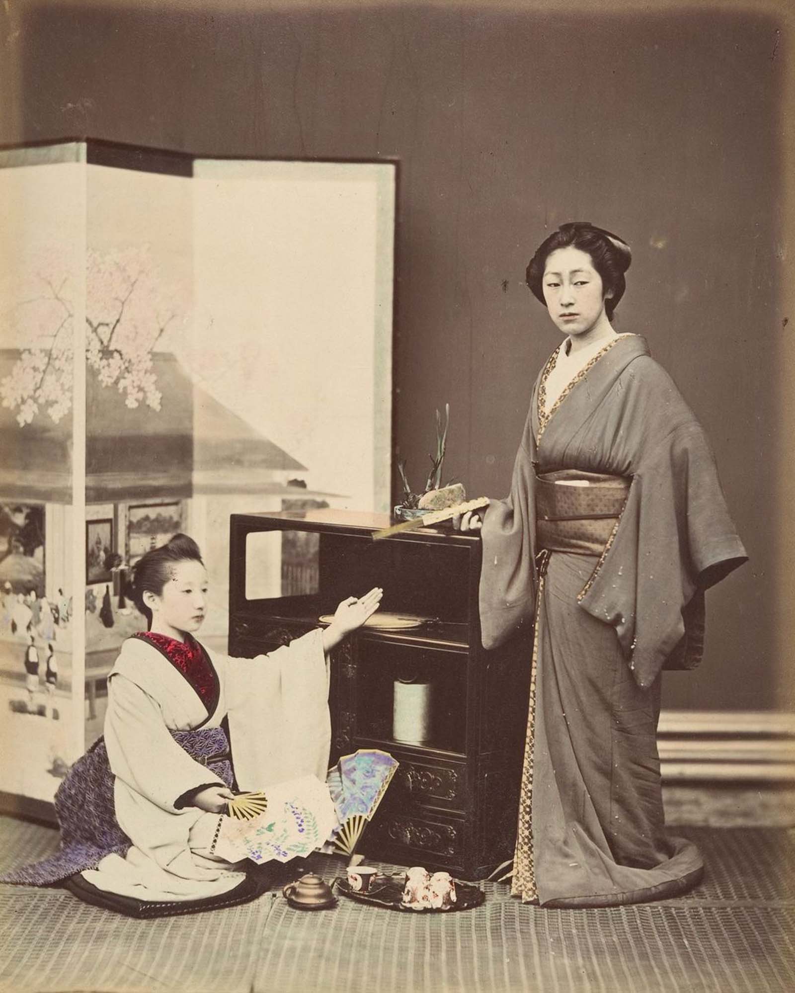 Hand colored photographs of Japan on the brink of modernity  1870s - 65