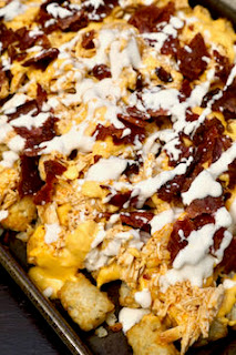 Buffalo Chicken Totchos: Savory Sweet and Satisfying Buffalo Chicken Totchos: Savory Sweet and Satisfying