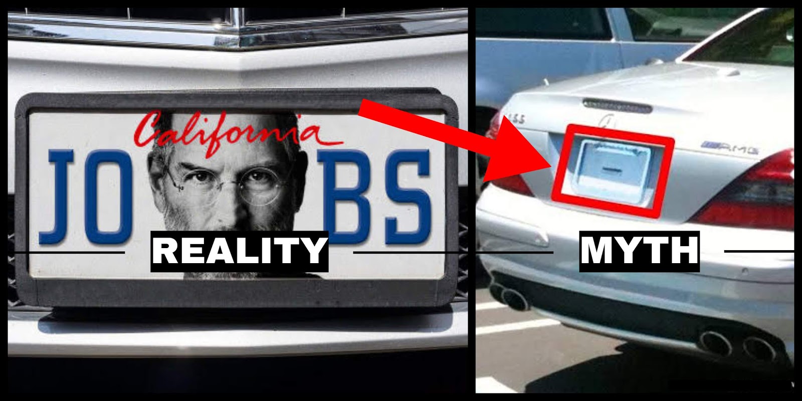 Why Steve Jobs didn't Have a License Plate? Myth and Fact