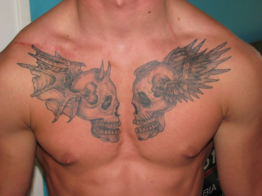 Gallery of skull tattoos for men.