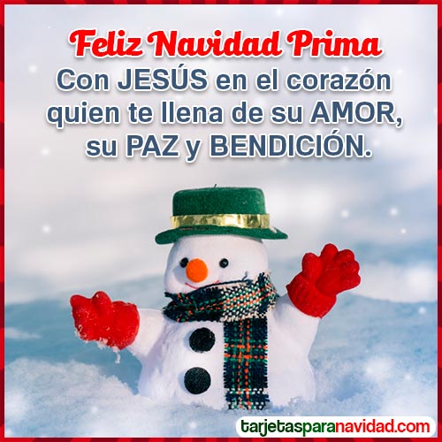 tarjetas de navidad para tu prima
