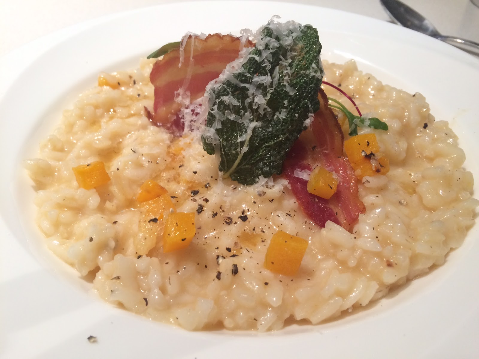 EpiCurious Generations Butternut Squash Risotto with Pancetta, Brown